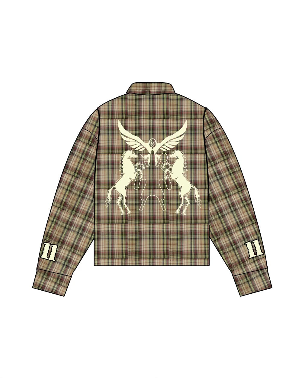 Classic Retro BrownGreen Flannel